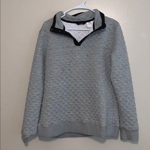 Grey quilted pullover